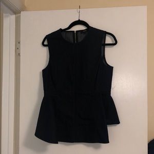 Theory Denim Zip Peplum Top size Large
